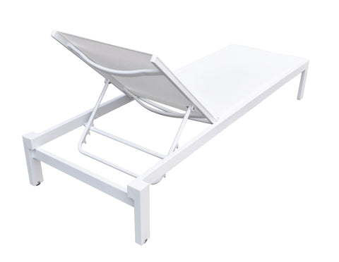 Divani Casa Kayak Modern White Outdoor Chaise Lounge By VIG Furniture