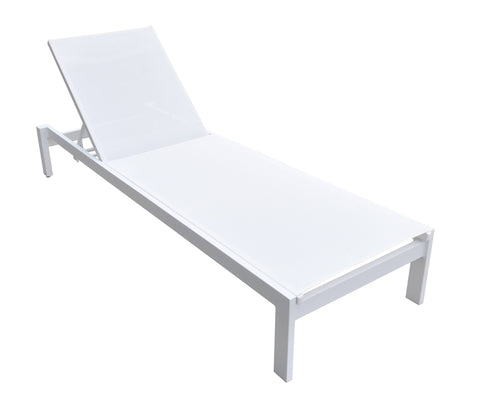 Divani Casa Kayak Modern White Outdoor Chaise Lounge By VIG Furniture