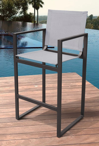 Divani Casa Kayak Modern Charcoal Outdoor Bar Stool By VIG Furniture