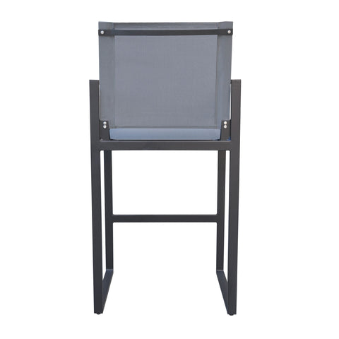 Divani Casa Kayak Modern Charcoal Outdoor Bar Stool By VIG Furniture