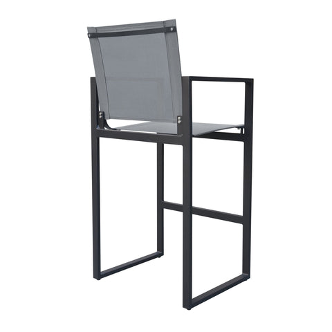 Divani Casa Kayak Modern Charcoal Outdoor Bar Stool By VIG Furniture