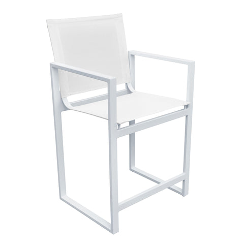 Divani Casa Kayak Modern White Outdoor Counter Stool By VIG Furniture