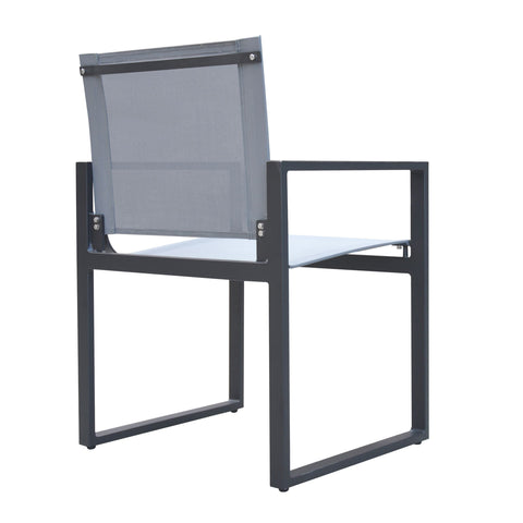 Divani Casa Kayak Modern Charcoal Outdoor Dining Armchair (Set of 2) By VIG Furniture