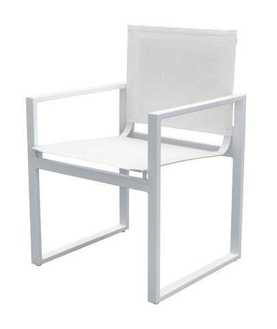 Renava Wake & Kayak Modern Outdoor Off White Dining Table Set Model VGGE-WAKE-KAYAK-DT-SET-WHT