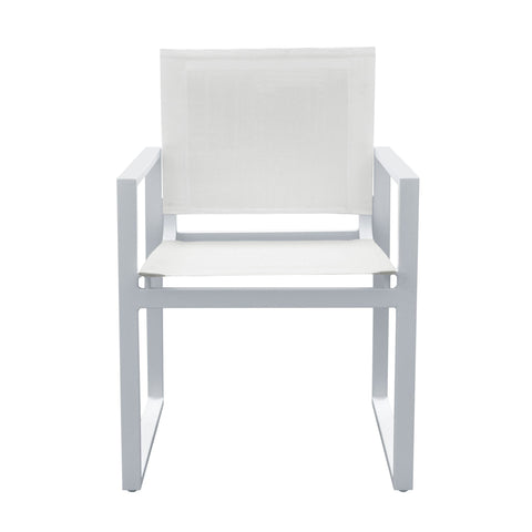 Renava Wake & Kayak Modern Outdoor Off White Dining Table Set Model VGGE-WAKE-KAYAK-DT-SET-WHT