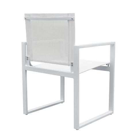 Renava Wake & Kayak Modern Outdoor Off White Dining Table Set Model VGGE-WAKE-KAYAK-DT-SET-WHT