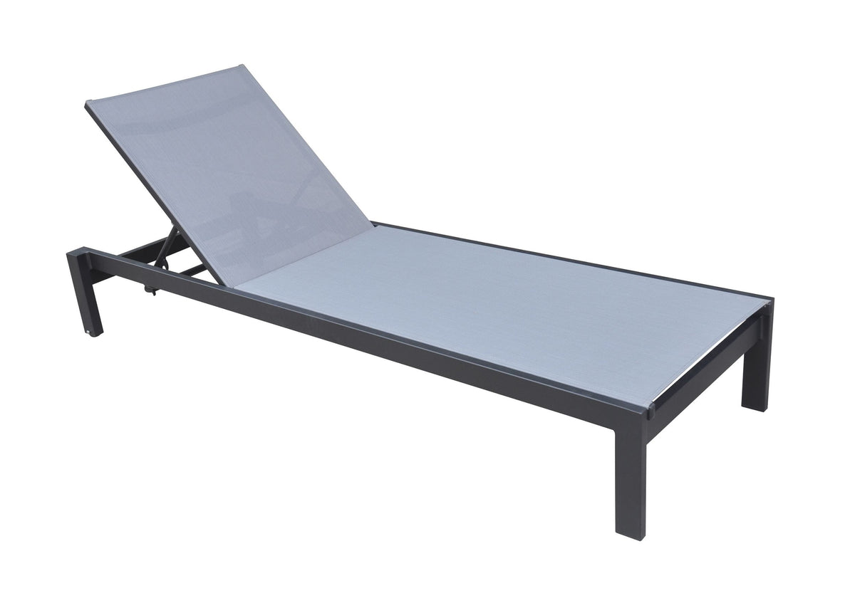 Divani Casa Kayak Modern Charcoal Outdoor Chaise Lounge By VIG Furniture