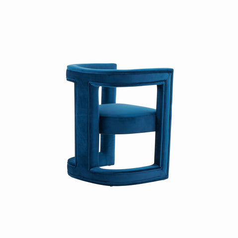 Modrest Kendra - Modern Blue Fabric Accent Chair