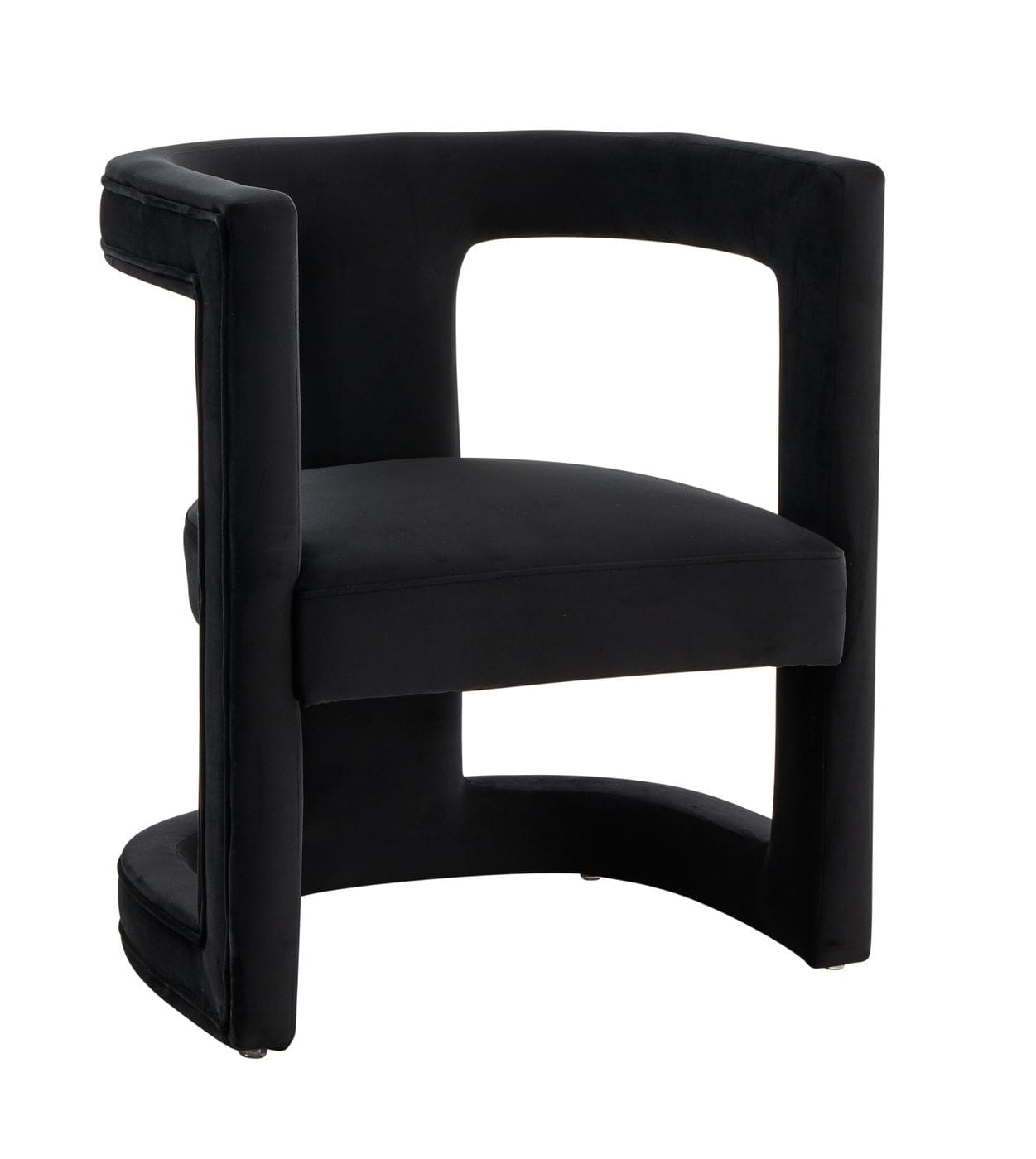 Modrest Kendra Modern Black Fabric Accent Chair Model VGRHRHS-AC-231-BLK