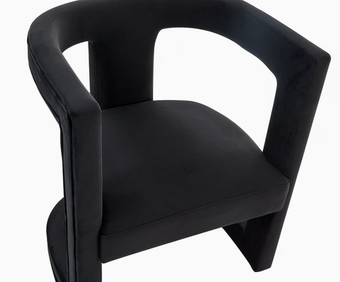Modrest Kendra Modern Black Fabric Accent Chair Model VGRHRHS-AC-231-BLK
