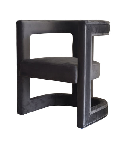 Modrest Kendra Dark Grey Fabric Accent Chair Model VGRHRHS-AC-231-DKGRY-CH