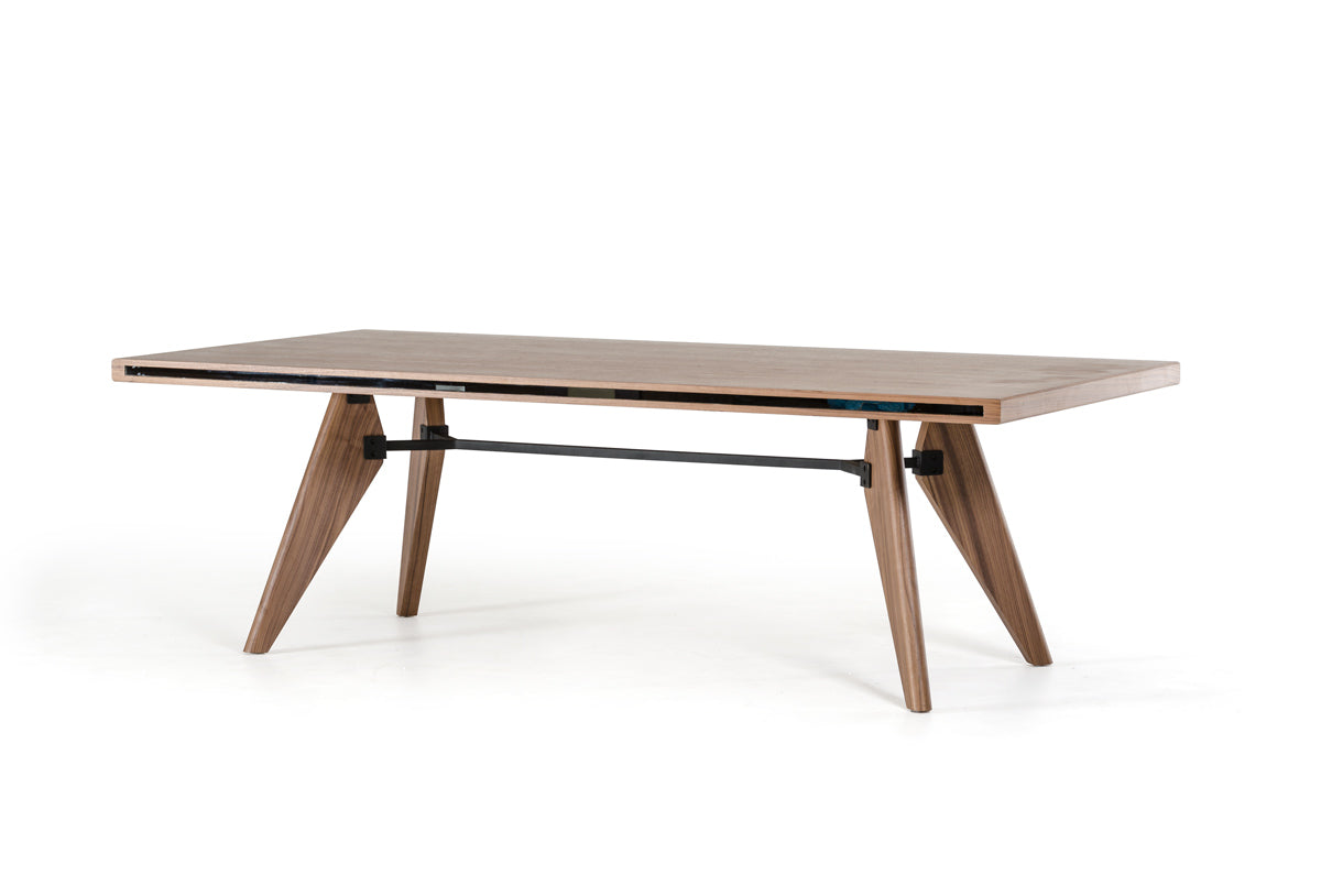 Modrest Kennedy Mid Century Walnut Dining Table Model VGBB1403T-WAL