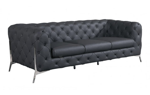 970 DivanItalia Dark Gray Sofa – Top Grain Italian LeatherModel:  970-DK_GRAY-S
