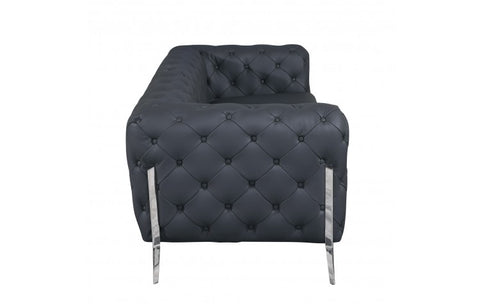 970 DivanItalia Dark Gray Sofa – Top Grain Italian LeatherModel:  970-DK_GRAY-S