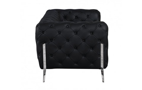 970 DivanItalia Black Sofa – Top Grain Italian LeatherModel:  970-BLACK-S