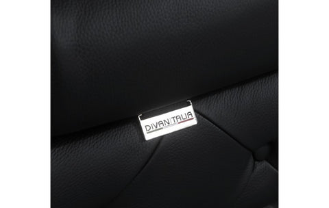 970 DivanItalia Black Sofa and Loveseat Set – Top Grain Italian LeatherModel:  970-BLACK-2PC