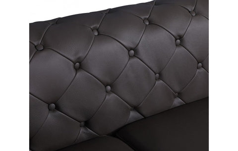970 DivanItalia Brown Sofa and Loveseat Set – Top Grain Italian LeatherModel:  970-BROWN-2PC