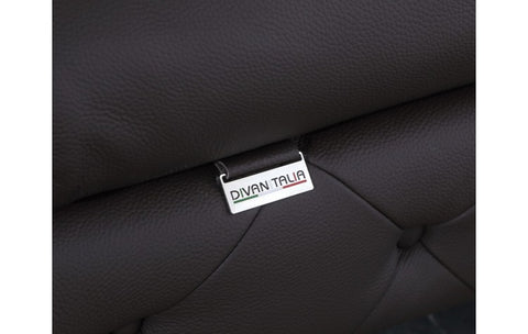 970 DivanItalia Brown Sofa – Top Grain Italian LeatherModel:  970-BROWN-S