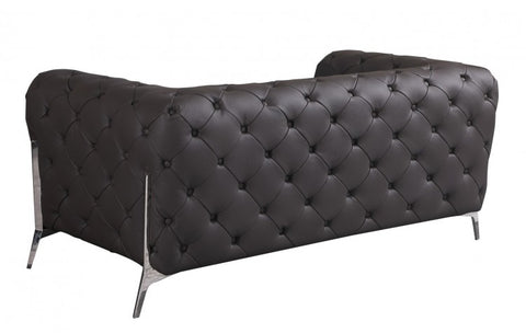 970 DivanItalia Brown Sofa and Loveseat Set – Top Grain Italian LeatherModel:  970-BROWN-2PC