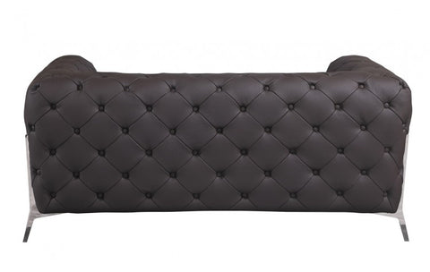 970 DivanItalia Brown Sofa and Loveseat Set – Top Grain Italian LeatherModel:  970-BROWN-2PC