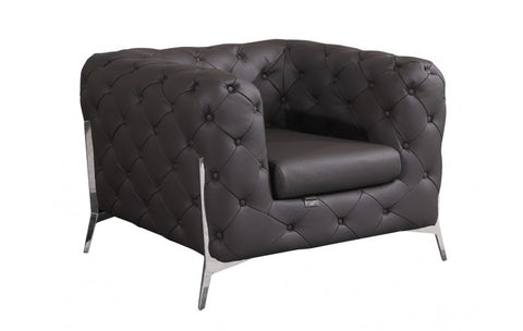 970 DivanItalia Brown Chair – Top Grain Italian LeatherModel:  970-BROWN-CH