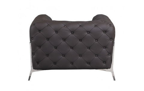 970 DivanItalia Brown Chair – Top Grain Italian LeatherModel:  970-BROWN-CH