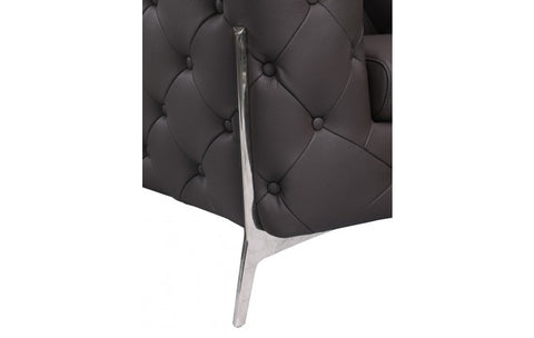 970 DivanItalia Brown Chair – Top Grain Italian LeatherModel:  970-BROWN-CH