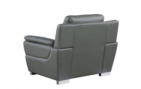 4572 Gray Genuine Leather ChairModel:  4572-GRAY-CH