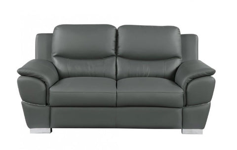 4572 Gray Genuine Leather LoveseatModel:  4572-GRAY-L