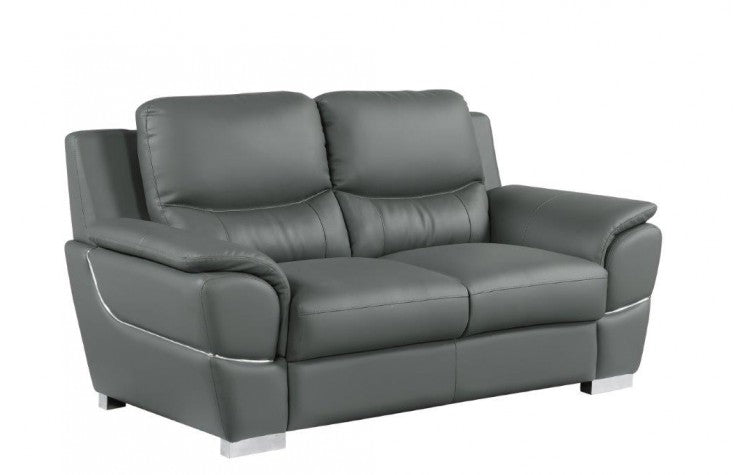 4572 Gray Genuine Leather LoveseatModel:  4572-GRAY-L