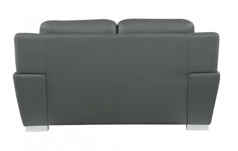 4572 Gray Genuine Leather LoveseatModel:  4572-GRAY-L