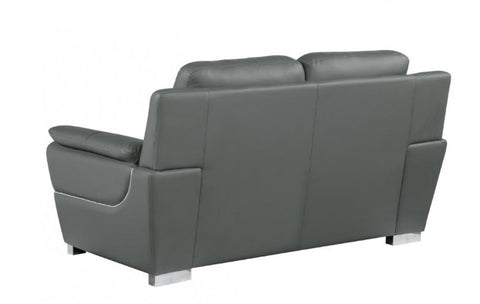 4572 Gray Genuine Leather LoveseatModel:  4572-GRAY-L