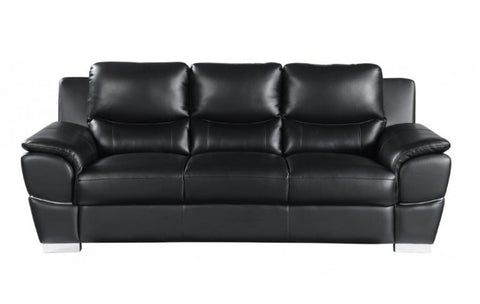 4572 Black Genuine Leather SofaModel:  4572-BLACK-S