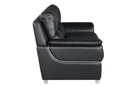 4572 Black Genuine Leather SofaModel:  4572-BLACK-S