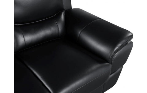 4572 Black Genuine Leather SofaModel:  4572-BLACK-S