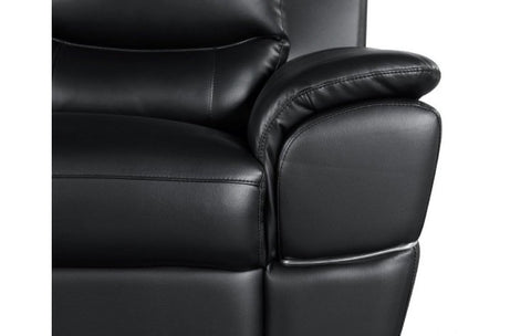 4572 Black Genuine Leather SofaModel:  4572-BLACK-S