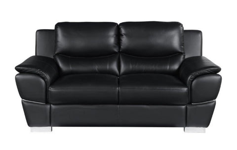 4572 Black Genuine Leather LoveseatModel:  4572-BLACK-L
