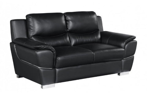 4572 Black Genuine Leather LoveseatModel:  4572-BLACK-L