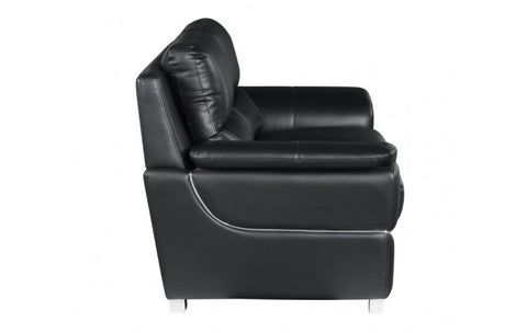 4572 Black Genuine Leather LoveseatModel:  4572-BLACK-L