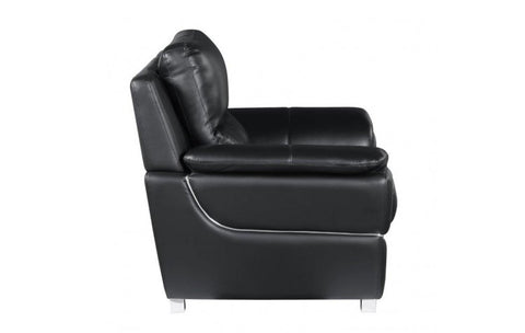 4572 Black Genuine Leather ChairModel:  4572-BLACK-CH