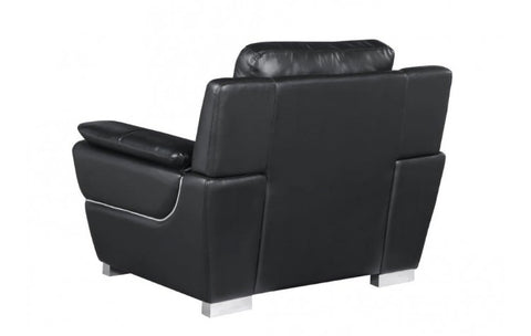 4572 Black Genuine Leather ChairModel:  4572-BLACK-CH