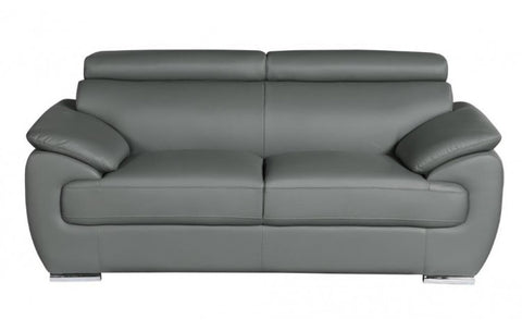 4571 Gray Genuine Leather LoveseatModel:  4571-GRAY-L
