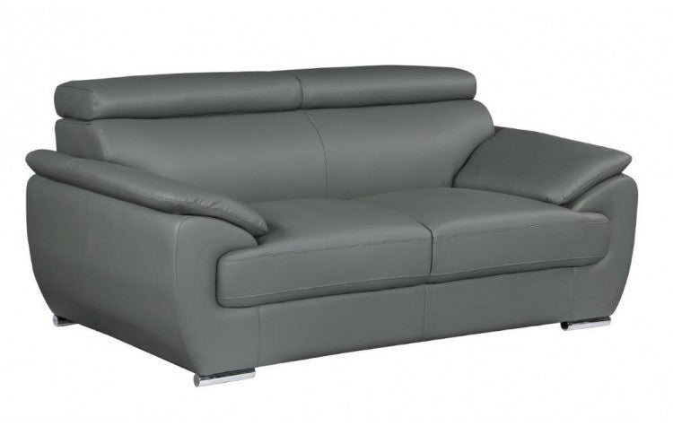 4571 Gray Genuine Leather LoveseatModel:  4571-GRAY-L