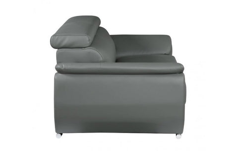 4571 Gray Genuine Leather LoveseatModel:  4571-GRAY-L