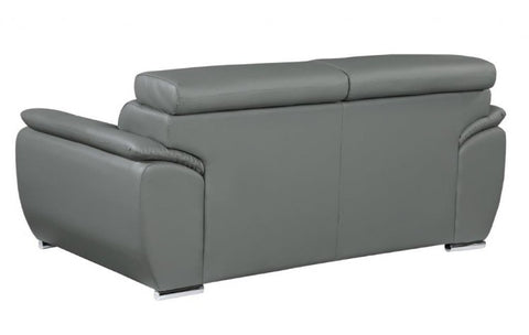 4571 Gray Genuine Leather LoveseatModel:  4571-GRAY-L
