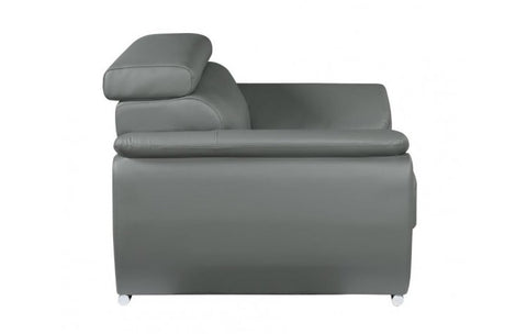 4571 Gray Genuine Leather ChairModel:  4571-GRAY-CH