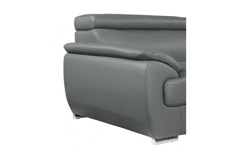 4571 Gray Genuine Leather LoveseatModel:  4571-GRAY-L