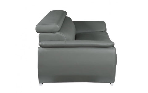 4571 Gray Genuine Leather SofaModel:  4571-GRAY-S