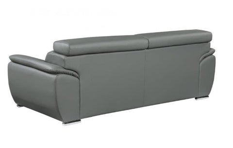 4571 Gray Genuine Leather SofaModel:  4571-GRAY-S