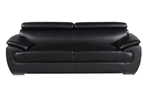 4571 Black Genuine Leather SofaModel:  4571-BLACK-S
